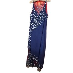Aspeed XXXL formal navy long dress wedding guest embroidered beaded lace lined